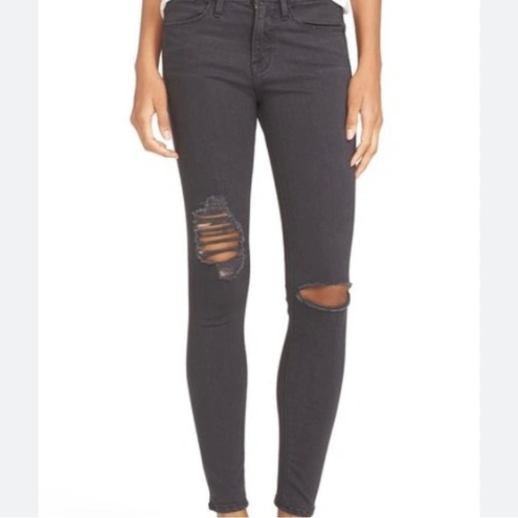 Frame Denim Le High Skinny Distressed Jeans in Tillery Wash Size 25 - Picture 1 of 11